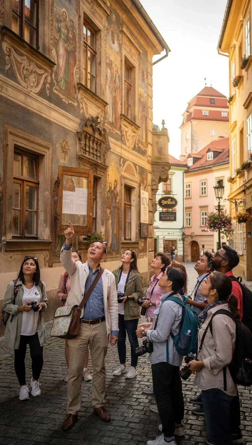Krajina Českého ráje s rozkvetlými loukami a klikatými cestami.